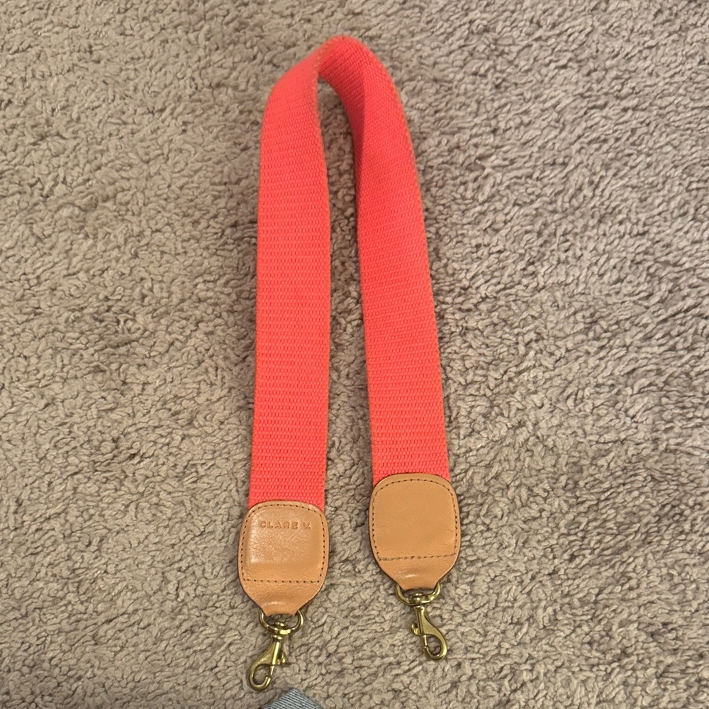 Clare V Vibrant Coral Shoulder Strap